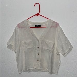 Lulus Linen Button Up Short
